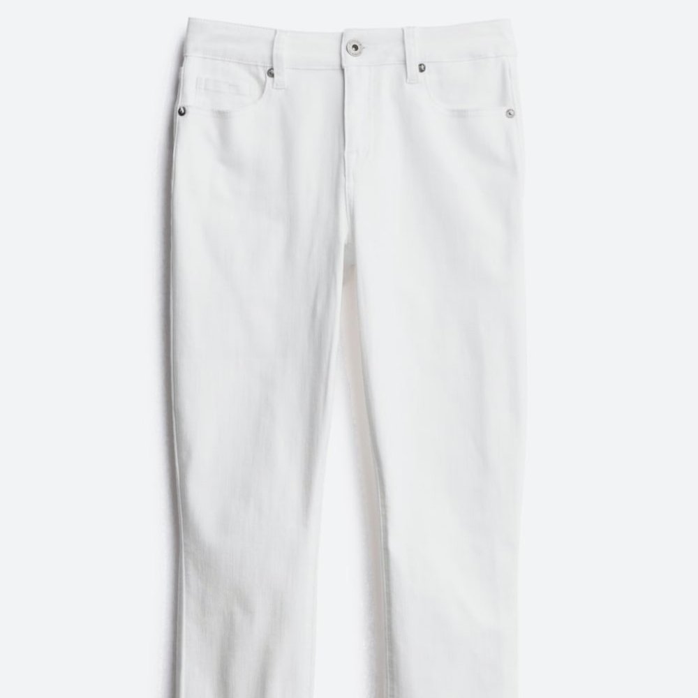 PISTOLA White Jennifer Skinny Frayed Hem Jean